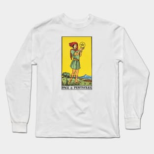 Page of pentacles tarot card Long Sleeve T-Shirt